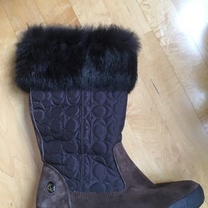 Coach Boots with Genuine Fur size 6.5